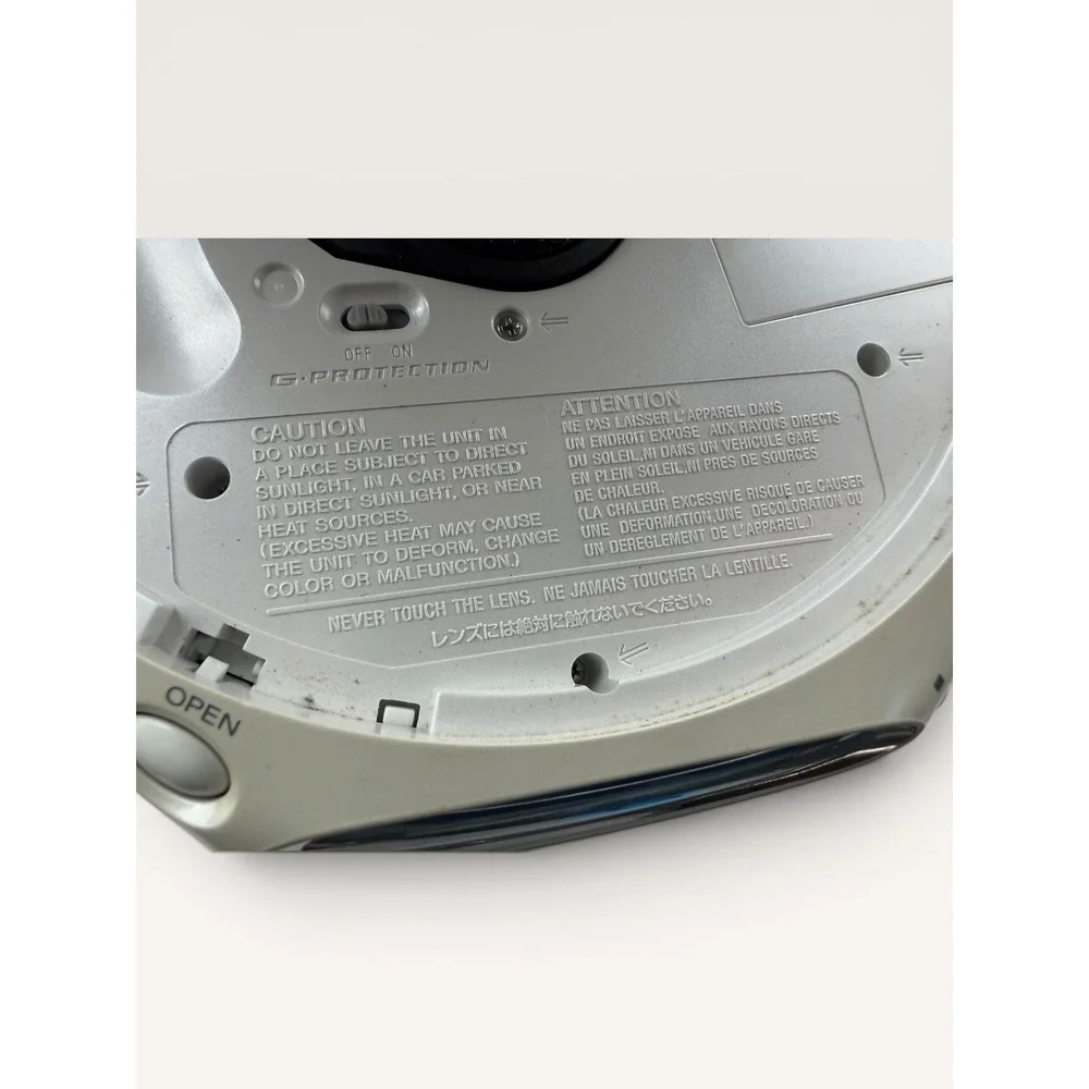 Sony CD Walkman Silver Portable Discman G-Protection Car Ready UNTESTED